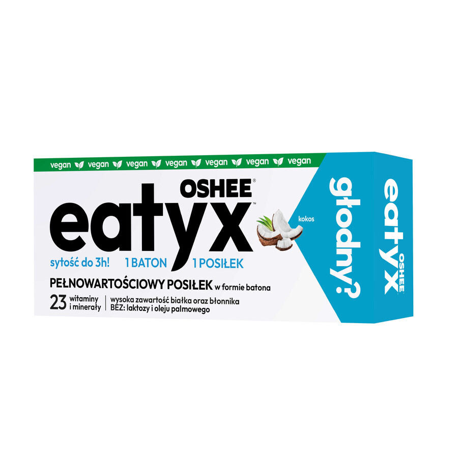 OSHEE Eatyx, bâton repas, végétalien, noix de coco, 60 g