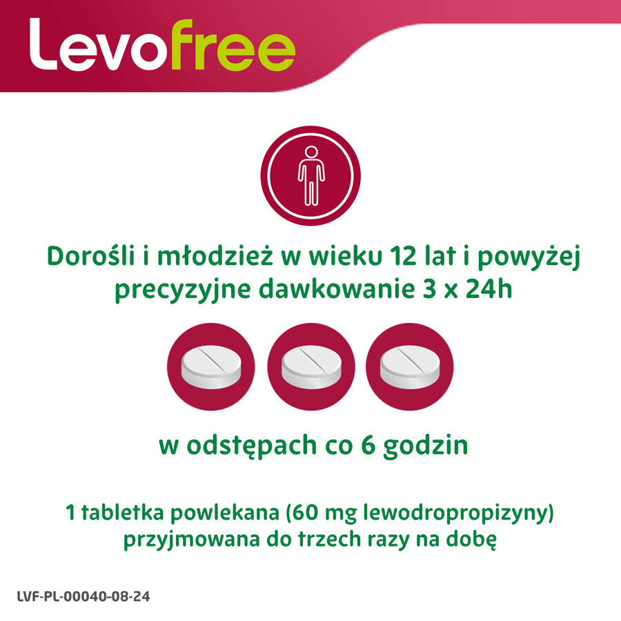 Levofree 60 mg, 20 comprimés pelliculés