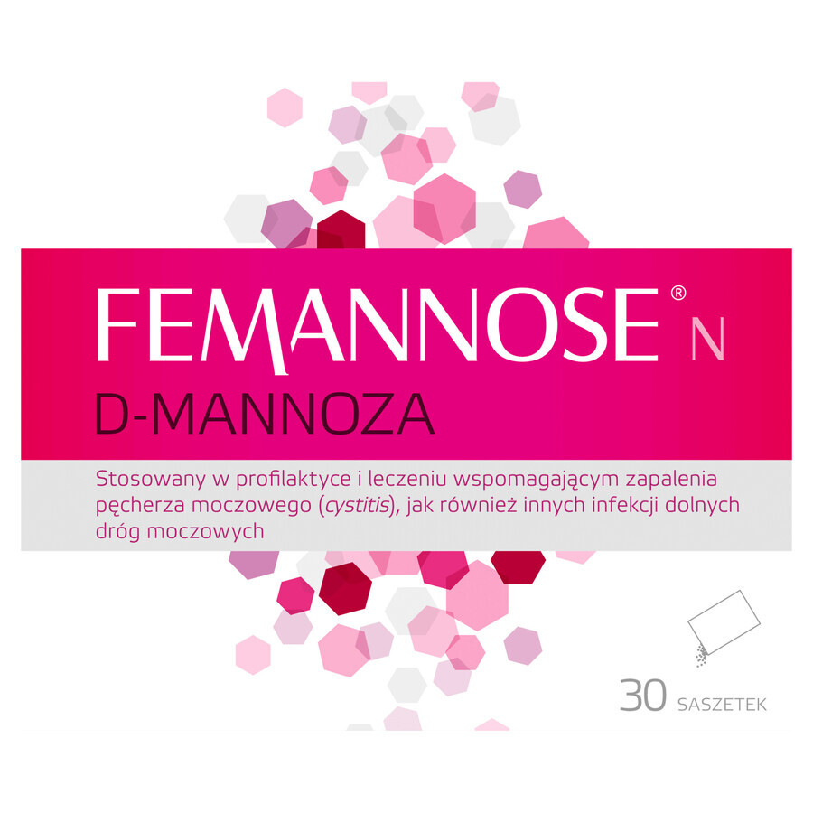 Femannose N, D-mannose, 30 sachets