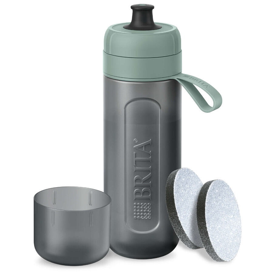 Brita Active, bouteille avec filtre de 0,6 litre, vert + filtre MicroDisc, 2 pièces