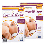 Femaltiker Plus pack, goût chocolat, 2 x 12 sachets