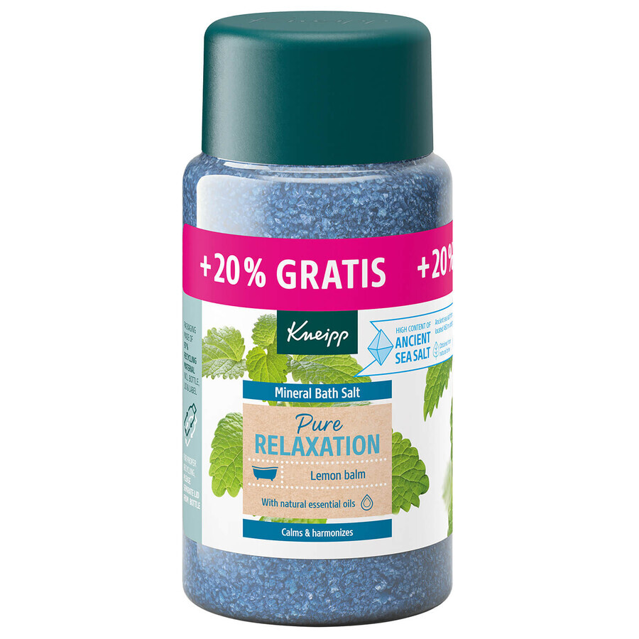 Kneipp Pure Relax Melissa, mineralische Badesalzkristalle, 600 g