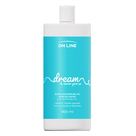 On Line Dream, lotion de bain et gel douche 2 en 1, jasmin et gardénia, 900 ml