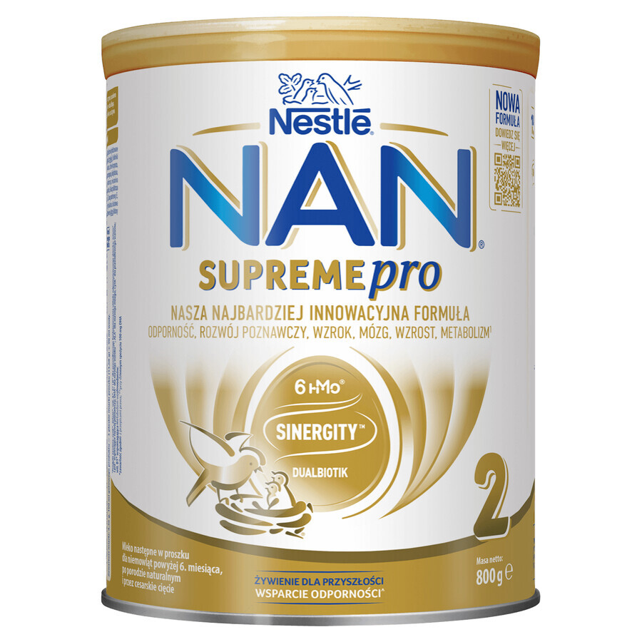 Set Nestle NAN Supremepro 2 HMO, opvolgmelk voor baby's vanaf 6 maanden, 4 x 800 g