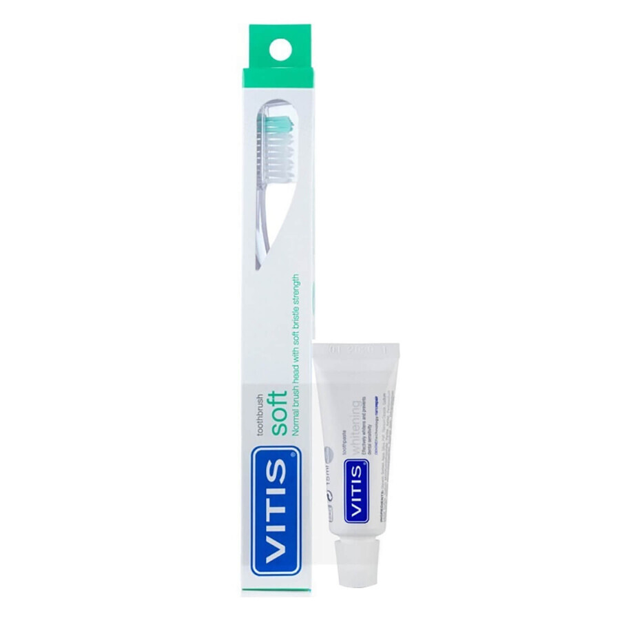 Vitis Soft, brosse à dents, souple, 1 pc + dentifrice, 15 ml