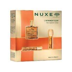 Nuxe Glow Huile Prodigieuse Or set, huile roll-on, 8 ml + huile pour les lèvres, 10 ml + huile sèche, 50 ml