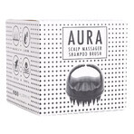 Sister Young Aura Brosse de massage et de lavage de tête, noir, 1 pièce