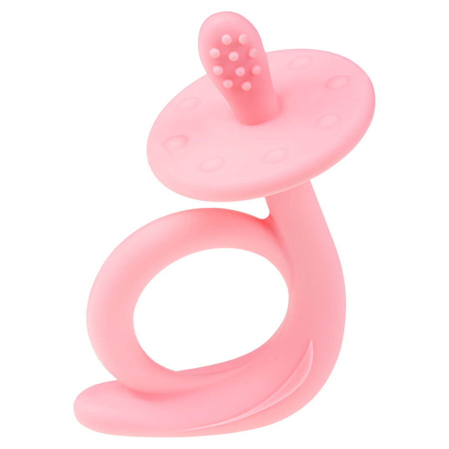 AKUKU, anneau de dentition en silicone, escargot rose, A0115, dès la naissance, 1 pc