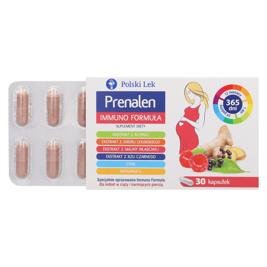 Prenalen Immuno Formula set, pour les femmes enceintes et allaitantes, 2 x 30 gélules