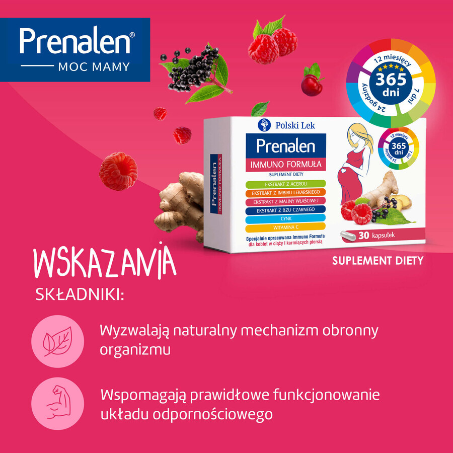 Prenalen Immuno Formula set, pour les femmes enceintes et allaitantes, 2 x 30 gélules