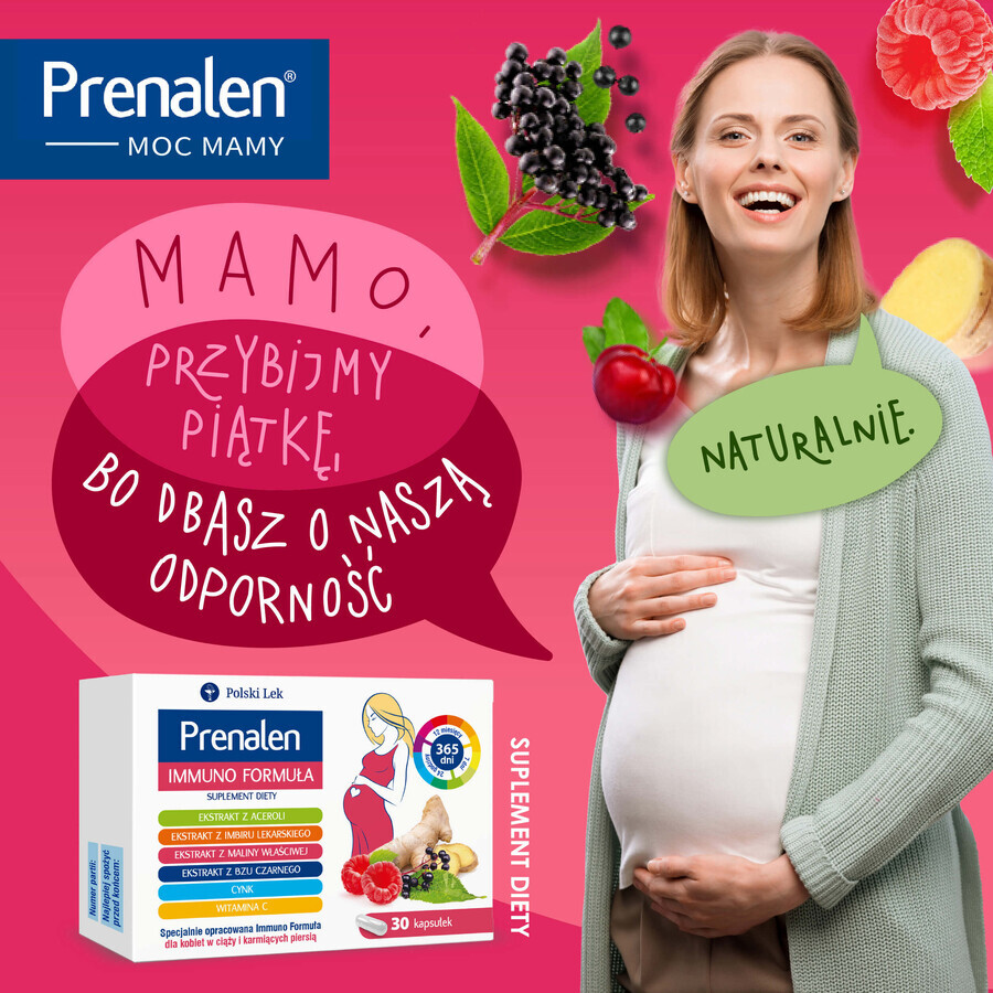 Prenalen Immuno Formula set, pour les femmes enceintes et allaitantes, 2 x 30 gélules