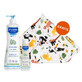 Set Mustela Bebe Enfant Hydra Bebe, lait corporel, d&#232;s la naissance, 750 ml + shampooing b&#233;b&#233;, d&#232;s le 1er jour, 200 ml + couche en bambou offerte