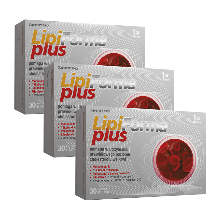 Lipiforma Plus Cholestérol Set, 3 x 30 gélules