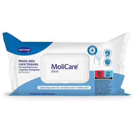 MoliCare Skin, Feuchttücher für die Hautpflege, 50 Stück