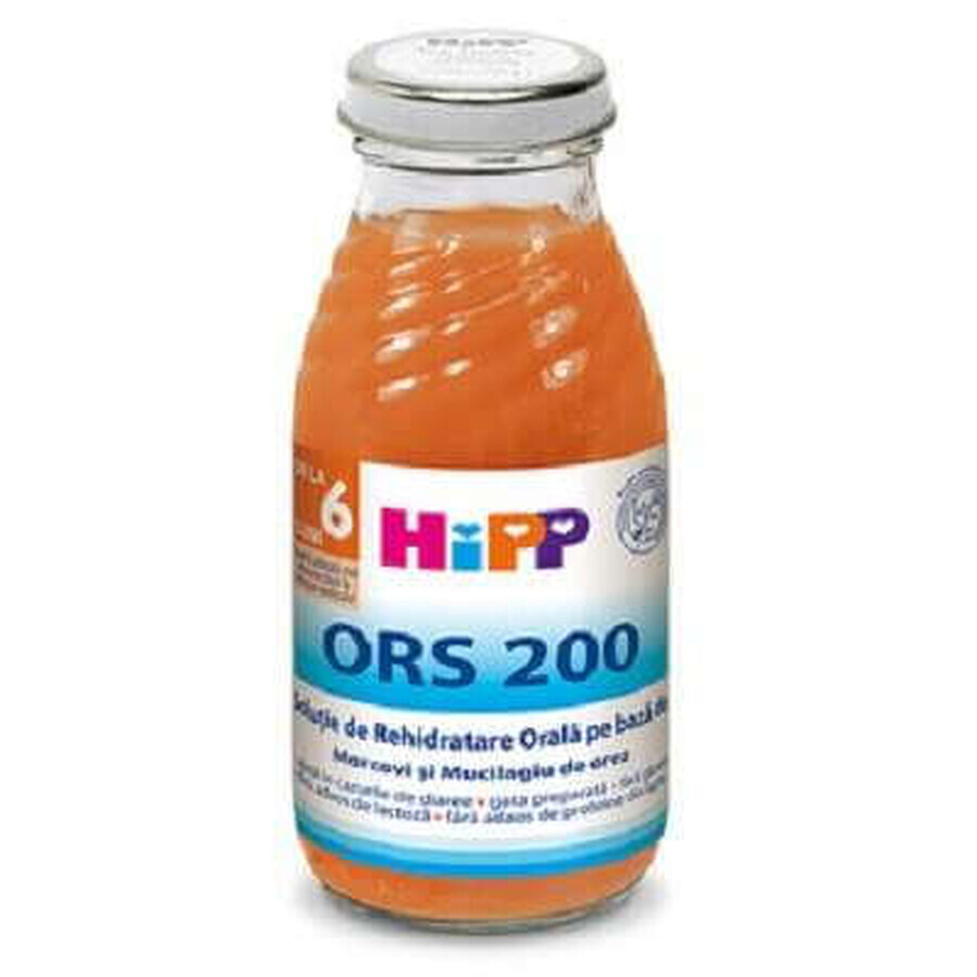 Boisson anti-diarrhéique à la carotte et au riz ORS 200, +4 mois, 200 ml, Hipp