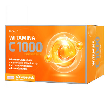 SEMA Lab Vitamine C 1000, 60 gélules