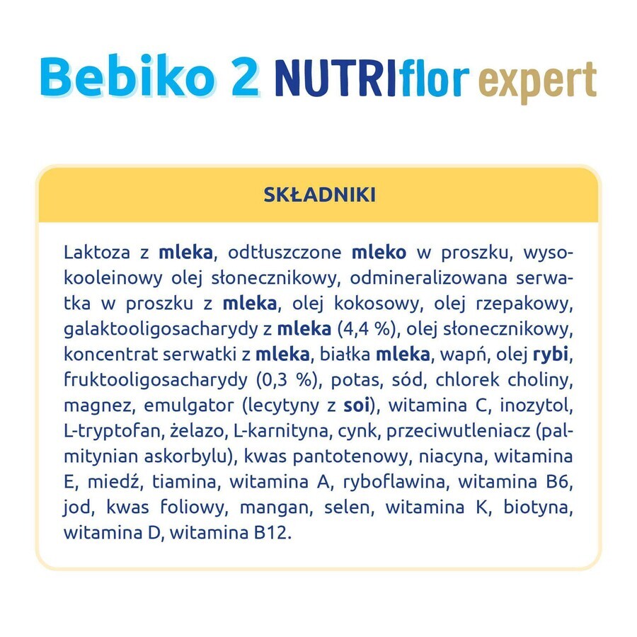 Bebiko 2 Nutriflor Expert lait de suite, plus de 6 mois, 3 x 600 g