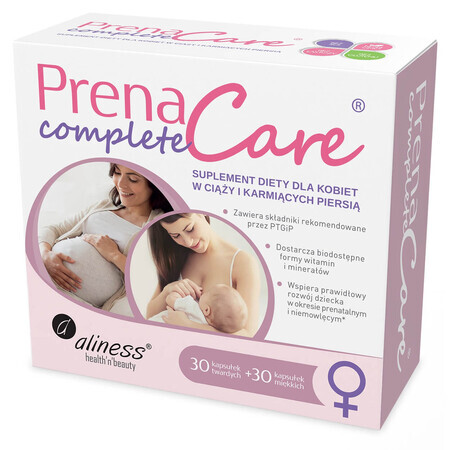 Aliness PrenaCare Complete for pregnant and breastfeeding women, 30 hard + 30 soft capsules