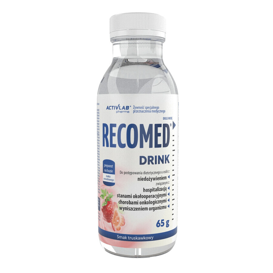 Activlab Pharma RecoMed Drink, préparation nutritionnelle, goût fraise, 65 g