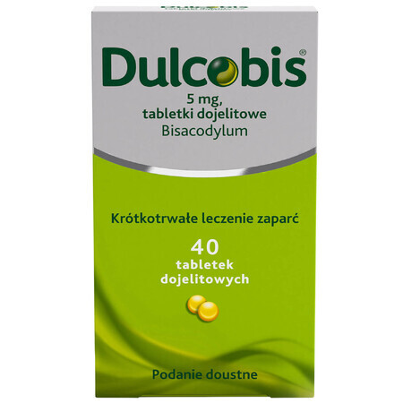 Dulcobis 5 mg, 40 comprimés gastro-intestinaux