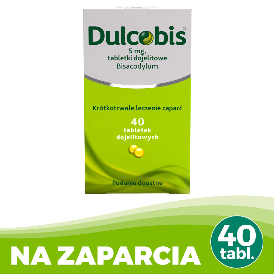 Dulcobis 5 mg, 40 comprimés gastro-intestinaux