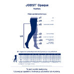 Jobst Opaque, collant a compressione, CCL2, top scuro, taglia 4, nero