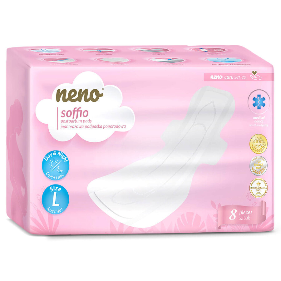 Neno Soffio, disposable postnatal tampon, 8 pcs