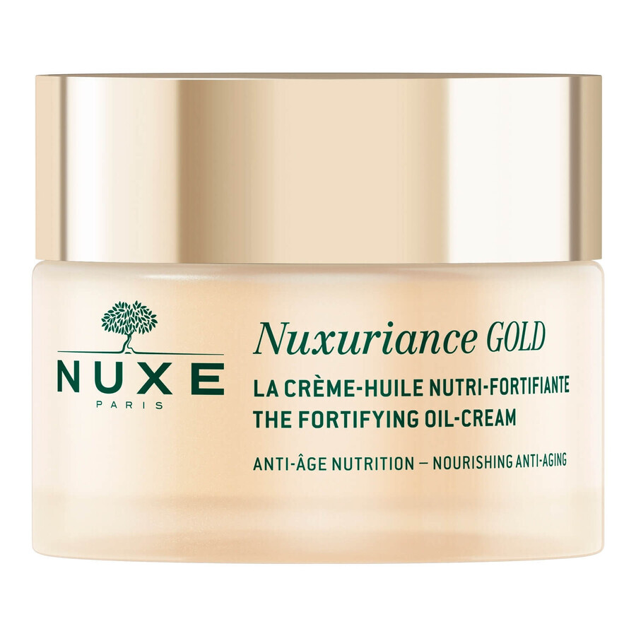 Nuxe Nuxuriance Gold set, Crème visage à l'huile ultra-nourrissante, 50 ml + baume illuminateur pour les yeux, peaux sèches, 15 ml pour 1 penny