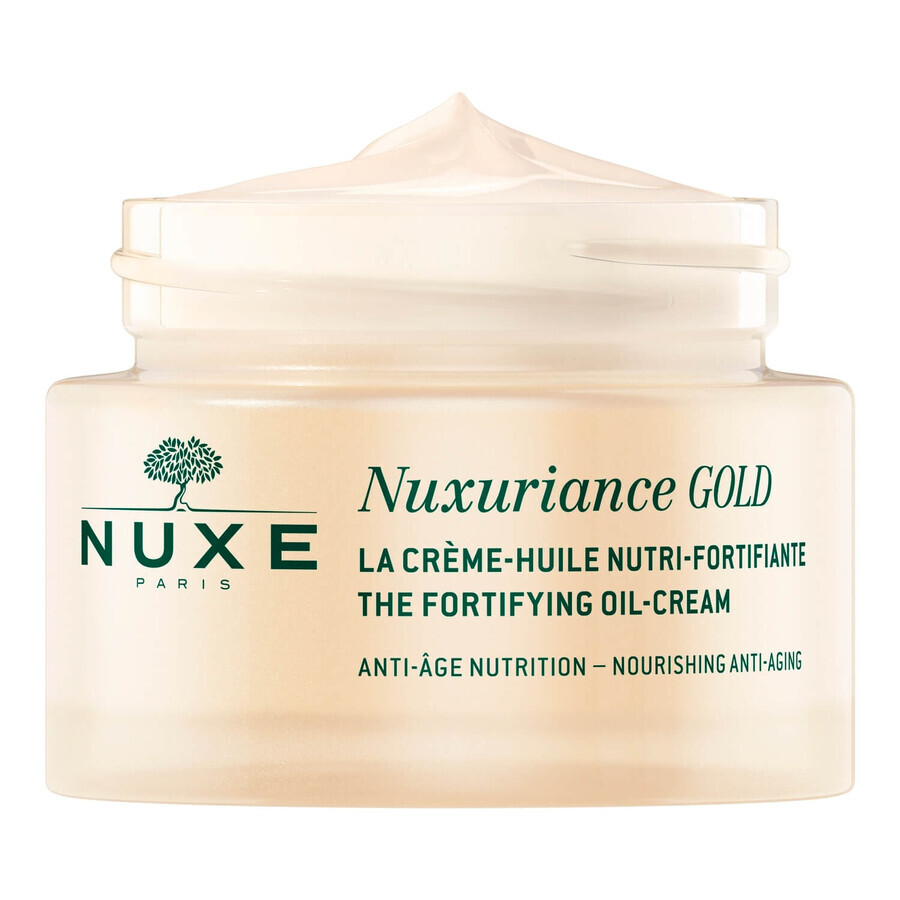 Nuxe Nuxuriance Gold set, Crème visage à l'huile ultra-nourrissante, 50 ml + baume illuminateur pour les yeux, peaux sèches, 15 ml pour 1 penny