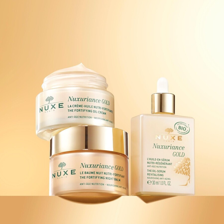 Nuxe Nuxuriance Gold set, Crème visage à l'huile ultra-nourrissante, 50 ml + baume illuminateur pour les yeux, peaux sèches, 15 ml pour 1 penny