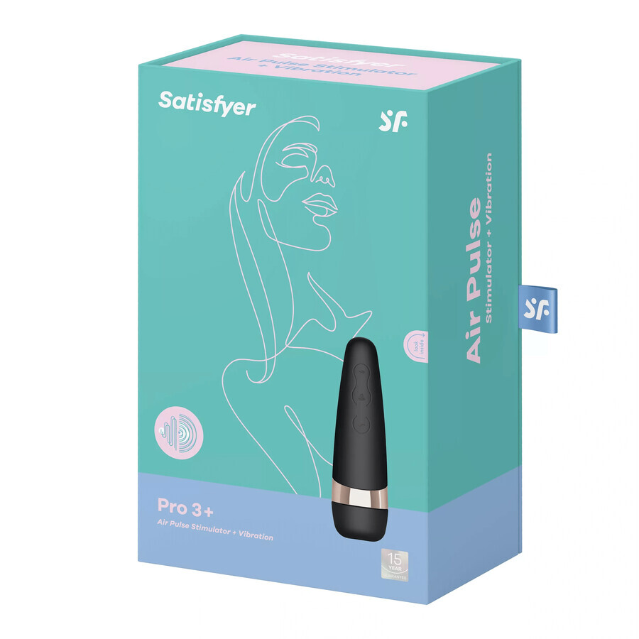 Satisfyer Pro 3+, masseur clitoridien vibrant sans contact