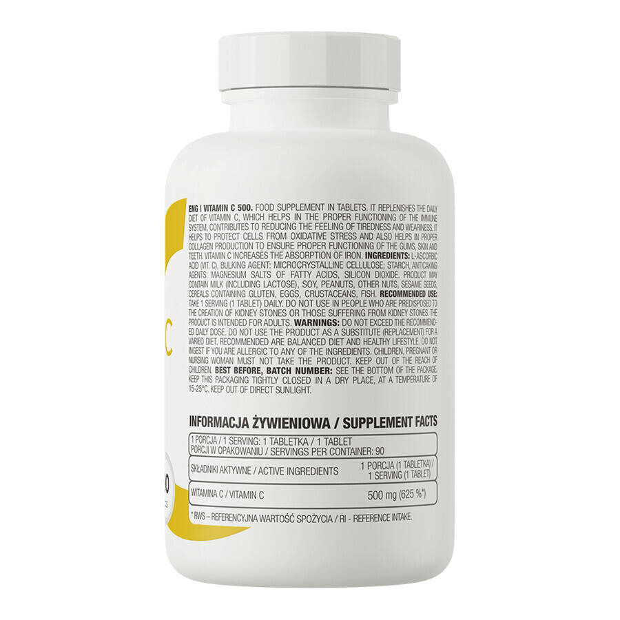 OstroVit Vitamine C 500 mg, 90 comprimés