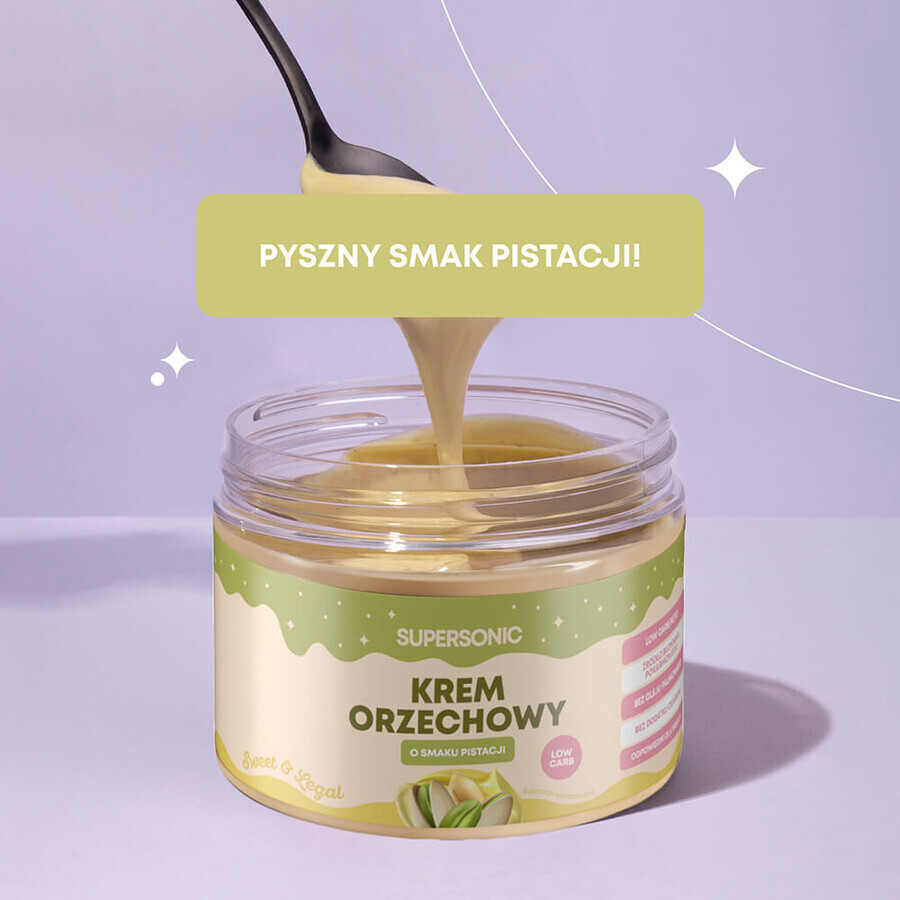 Supersonic, crema de avellanas, sabor pistacho, 250 g