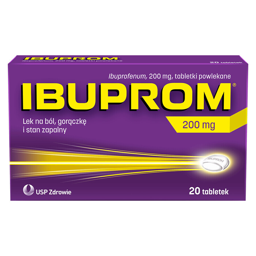 Ibuprom 200 mg, 20 comprimés