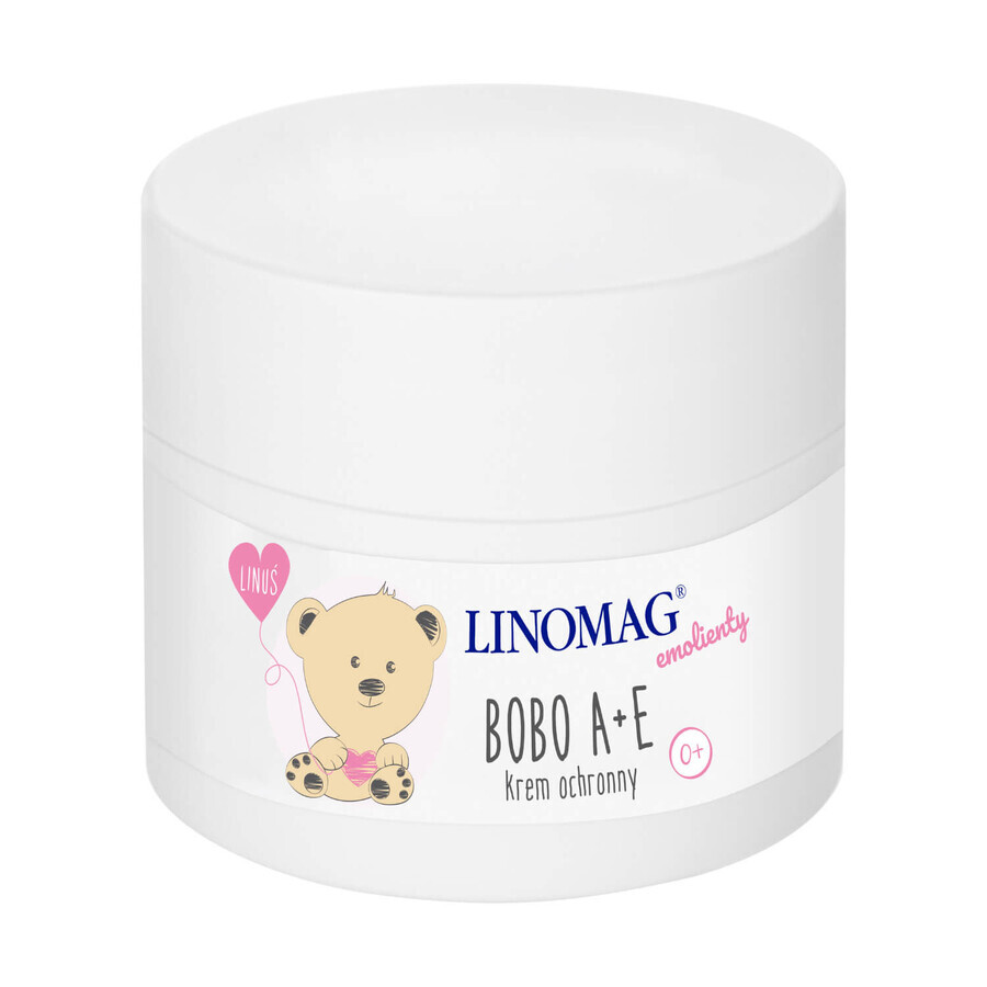 Linomag Emolients, gel nettoyant corps et tête pour bébés et enfants dès 1 jour de vie, 400 ml + crème de protection, 15 ml gratuit