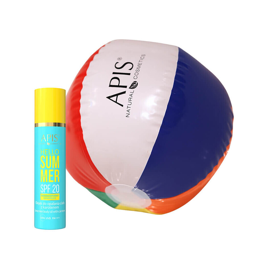 Apis Hello Summer, zonbeschermingsolie met caroteen, SPF 20, 150 ml + gratis zonnebalm