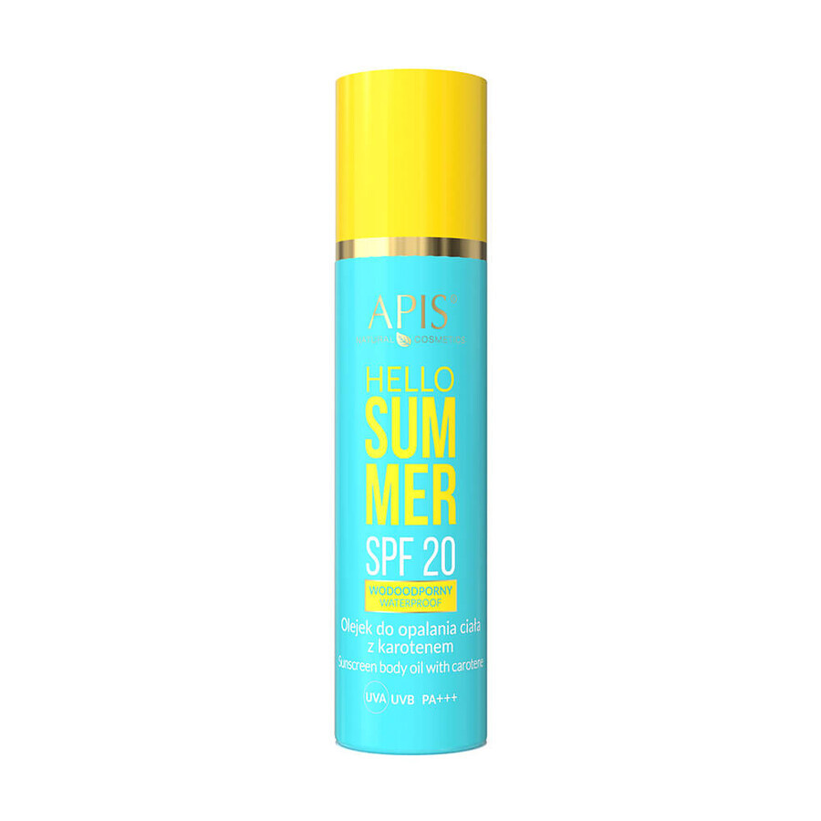 Apis Hello Summer, zonbeschermingsolie met caroteen, SPF 20, 150 ml + gratis zonnebalm