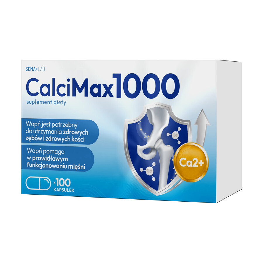 SEMA Lab CalciMax 1000, 100 capsules