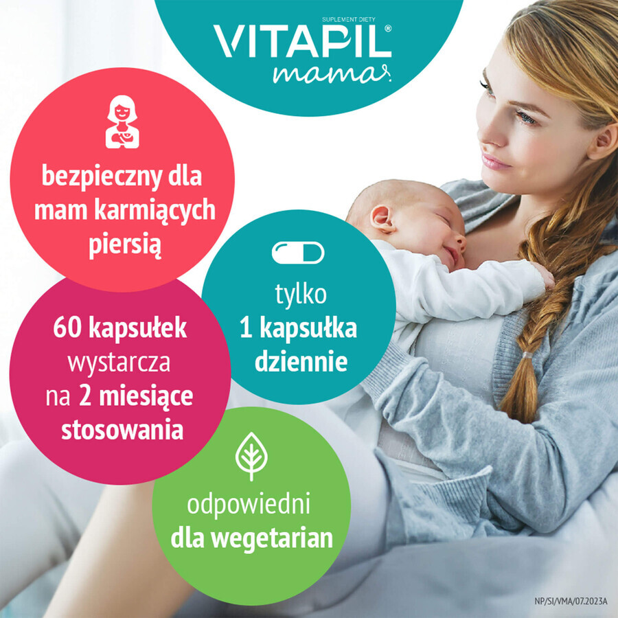 Vitapil Mama, 60 gélules + pansement cosmétique gratuit