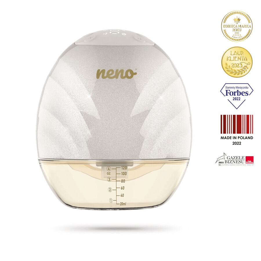 Neno Perla, electronic breast pump with three-phase housing