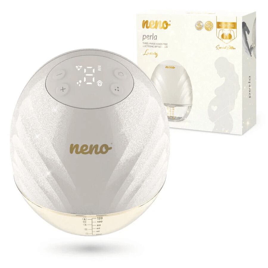 Neno Perla, electronic breast pump with three-phase housing