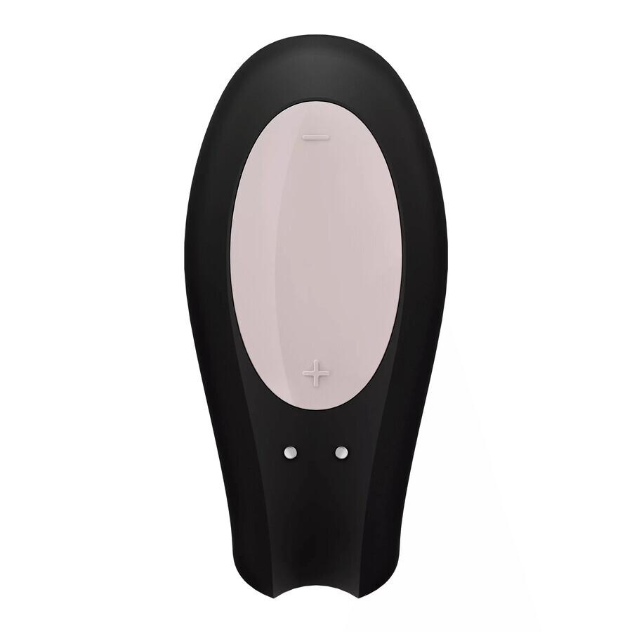 Satisfyer Double Joy, vibrateur pour couple commandé par téléphone, noir