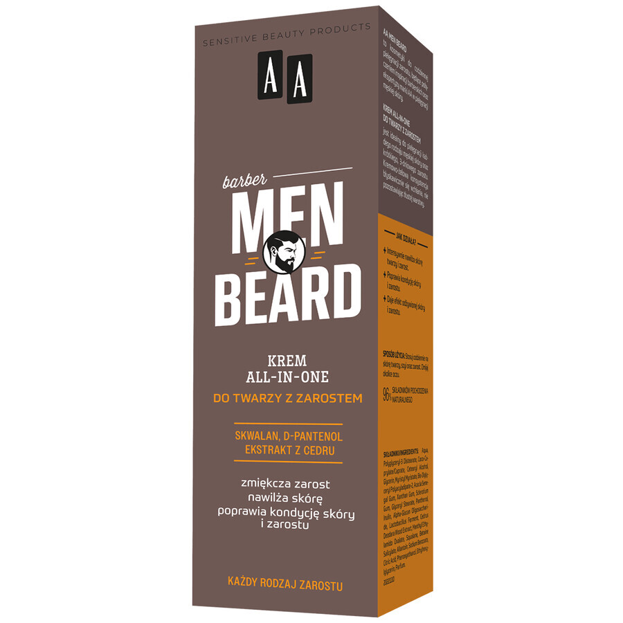 AA Men Beard, crème de barbe tout-en-un, 50 ml