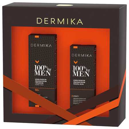 Dermika 100% Men's 50+ set, crème visage 50 ml + crème yeux 15 ml