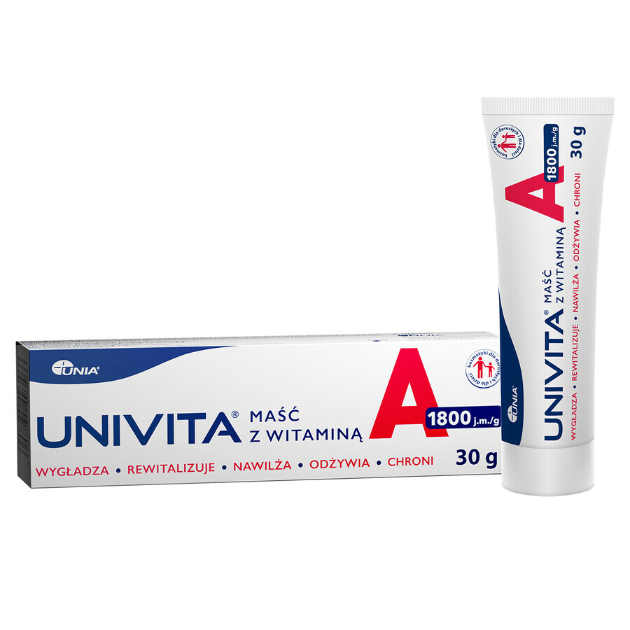 Pommade Univita avec vitamine A 1800 UI/g, 30 g