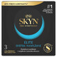 Unimil Skyn Elite Extra Lubrifi&#233;, pr&#233;servatifs non-latex, extra humidifi&#233;s, 3 pi&#232;ces