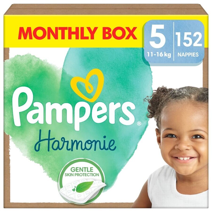 Pampers Harmonie, diapers, size 5, 11-16 kg, 152 pieces