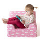 Chaise haute pour b&#233;b&#233;, +6 mois, rose avec des nuages, Twindeco