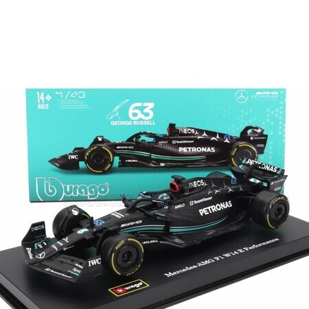 Mercedes-AMG F1 W14 E Performance W14 E Performance avec casque George Russell, +14 ans, 1:43, Bburago