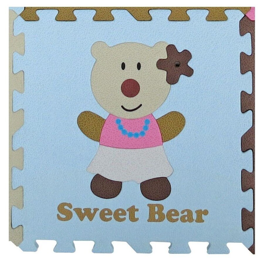 Puzzle Rugs Bear Bear Girl, 92 x 92 cm, +3 ans, Babygreat